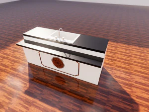 szafka kuchenna ze zlewem Model 3D