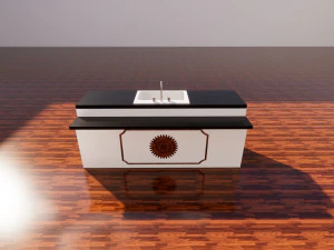 kitchen cabinet with sink 3D Model