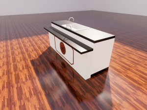 kitchen cabinet with sink 3D 모델