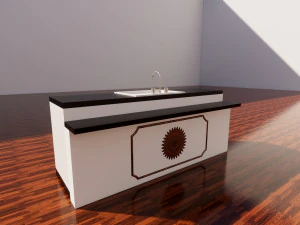 kitchen cabinet with sink 3D Model