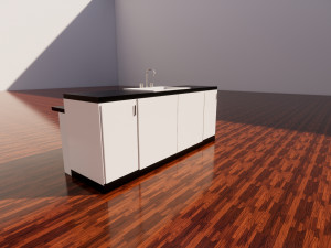 kitchen cabinet with sink 3D 모델