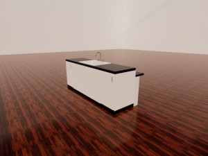 kitchen cabinet with sink 3D 모델