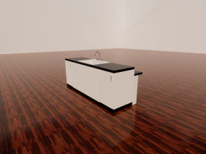kitchen cabinet with sink 3D Model