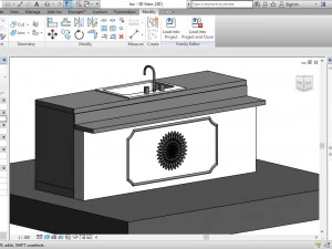 kitchen cabinet with sink 3D Model