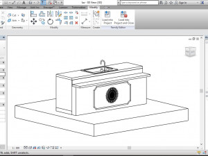 kitchen cabinet with sink 3D 모델