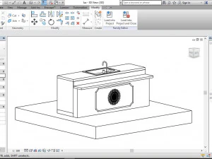 kitchen cabinet with sink 3D Model