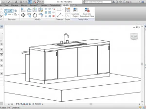 kitchen cabinet with sink 3D Model