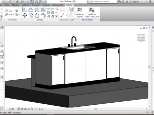kitchen cabinet with sink 3D 모델