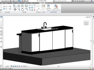 kitchen cabinet with sink 3D Model