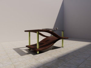 modern designed table Model 3D
