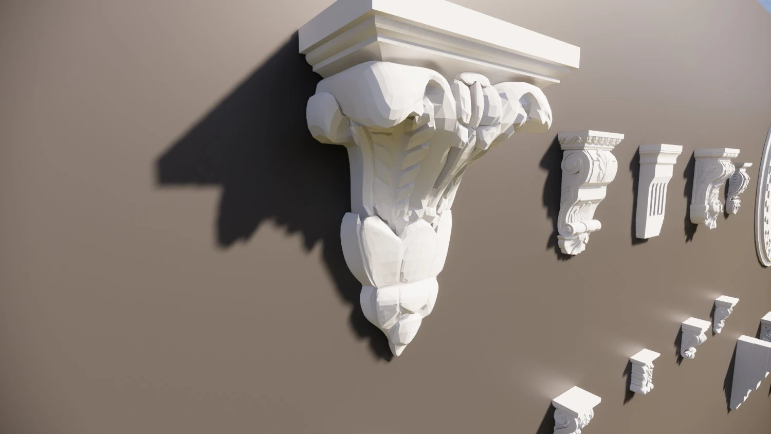 roman design elements package 3D Model .c4d .max .obj .3ds .fbx .stl .blend 