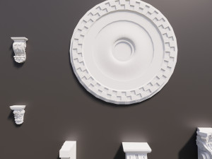 roman design elements package Model 3D