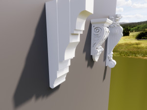 roman design elements package Model 3D