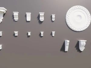roman design elements package 3D Model