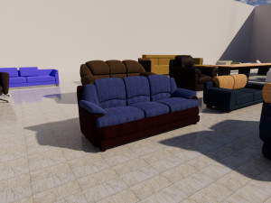sofa revit family collection 3D Model