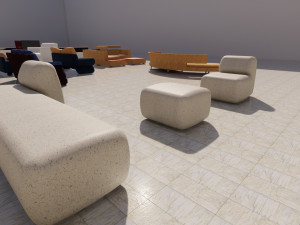 sofa revit family collection 3D Model