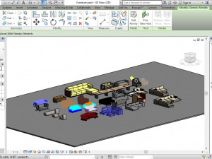 sofa revit family collection 3D Model