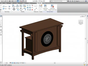 wooden drawer table 3D Model