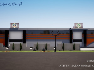 exterior concept design of a commercial food complex Modelo 3D