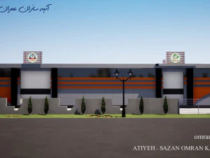exterior concept design of a commercial food complex 3D Model