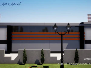 exterior concept design of a commercial food complex 3D Model