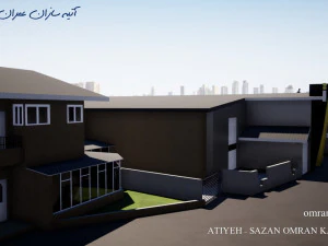 exterior concept design of a commercial food complex 3D Model