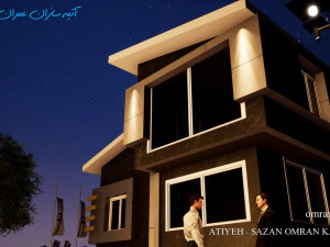 exterior concept design of a commercial food complex 3D Model