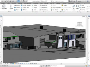 exterior concept design of a commercial food complex 3D Model