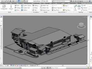 exterior concept design of a commercial food complex Modelo 3D