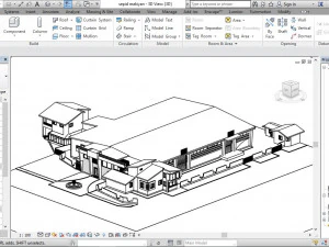 exterior concept design of a commercial food complex 3D Model