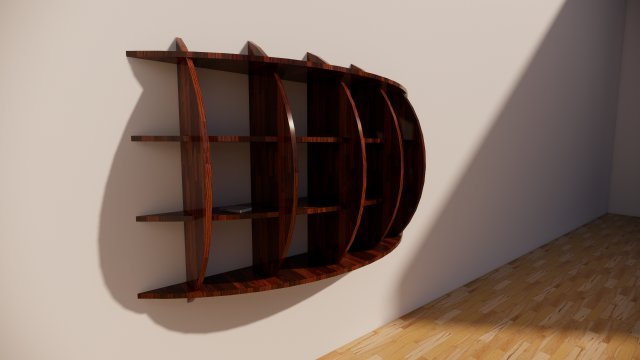 bookcase library shelf - two separate models Model 3D .c4d .max .obj .3ds .fbx .stl .blend 