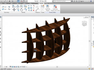 bookcase library shelf - two separate models Model 3D