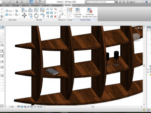 bookcase library shelf - two separate models Model 3D