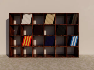 bookcase library shelf - two separate models 3D Model