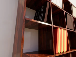 bookcase library shelf - two separate models 3D Model