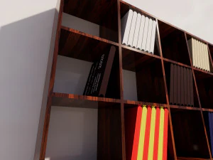 bookcase library shelf - two separate models 3D Model