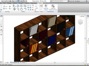 bookcase library shelf - two separate models 3D Model