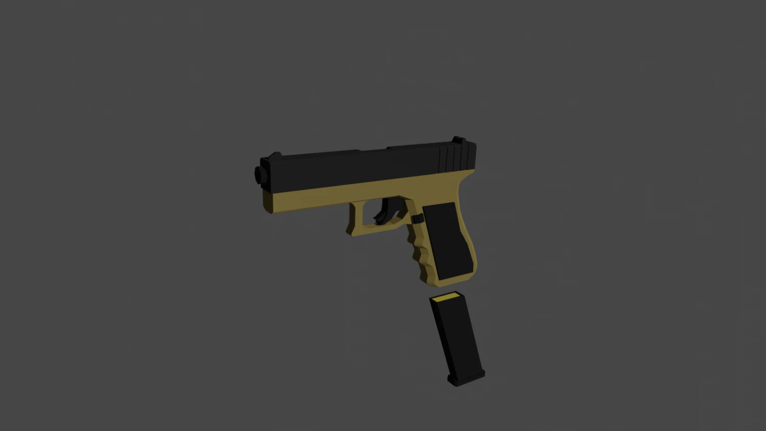 グロック 17 ローポリ 3Dモデル .c4d .max .obj .3ds .fbx .stl .blend 