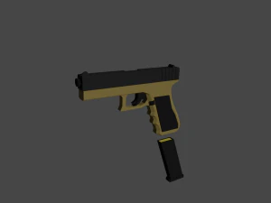 Glock 17 lowpoly 3D Модель