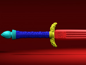 sword of athena - wonder woman Modèles 3D en vedette