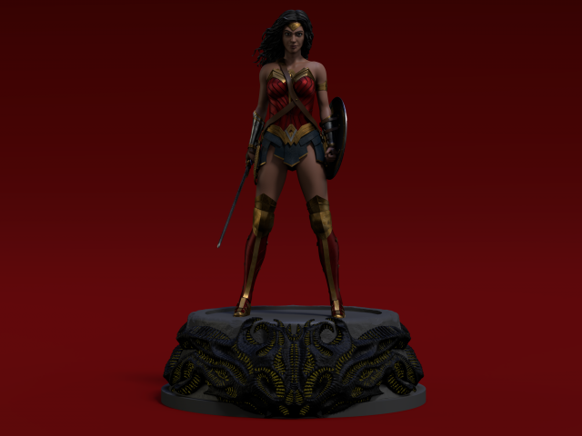 wonder woman justice league 3D Принт Модель .c4d .max .obj .3ds .fbx .stl .blend 