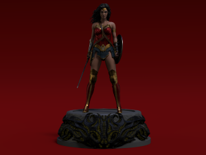 wonder woman justice league 3D-printmodel