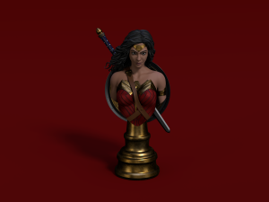 wonder woman justice leauge bust 3D-printmodel