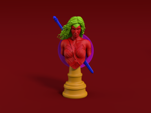 wonder woman justice leauge bust Modello di stampa 3D