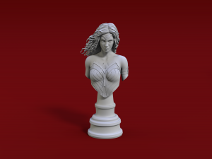 wonder woman justice leauge bust Modello di stampa 3D