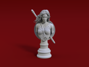 wonder woman justice leauge bust Modello di stampa 3D
