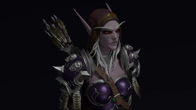 Sylvanas windrunner shadowlands statue 3D Print Model .c4d .max .obj .3ds .fbx .stl .blend 