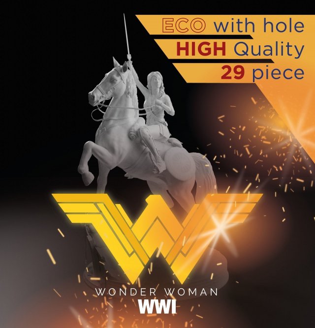 Wonder Woman Diana World War I 3D print model 3D 打印模型 .c4d .max .obj .3ds .fbx .stl .blend