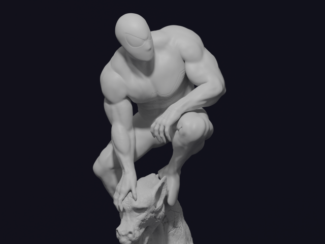 Venom and Symbiote Spider-Man 2 style 3D print model Modelo de impresión 3D .c4d .max .obj .3ds .fbx .stl .blend 