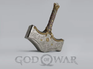 God of War - Mod&egrave;le d'impression 3D de Thor mjolnir Modèles 3D en vedette